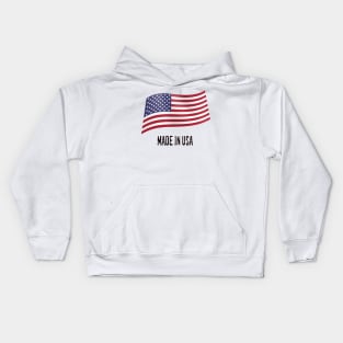 Made in USA flag Kids Hoodie